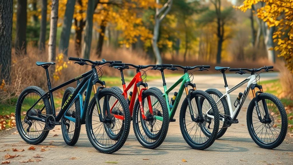 Lineup of mountain bikes with size-specific tubing showcasing mid-sized bike brand growth innovation